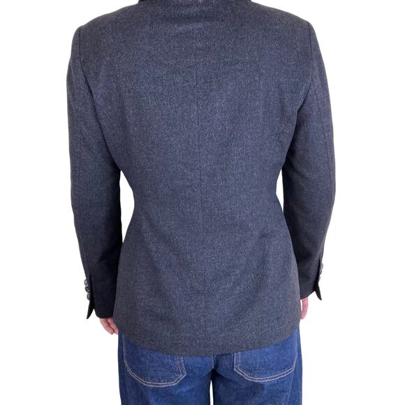 Escada Sz 36 Vintage Cashmere Blazer Single Breasted Tailored Classic Feminine - Picture 16 of 16